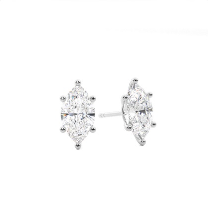 Marquise Cut Diamond Earrings 