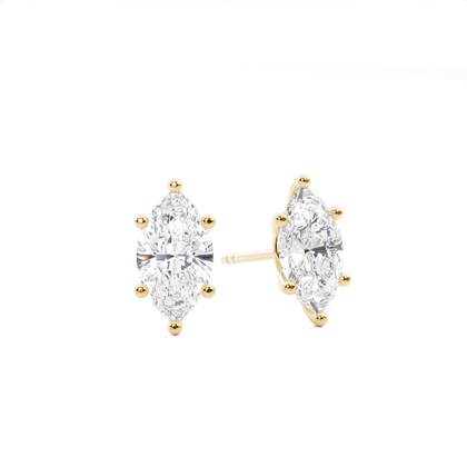 Yellow Gold Diamond Earrings