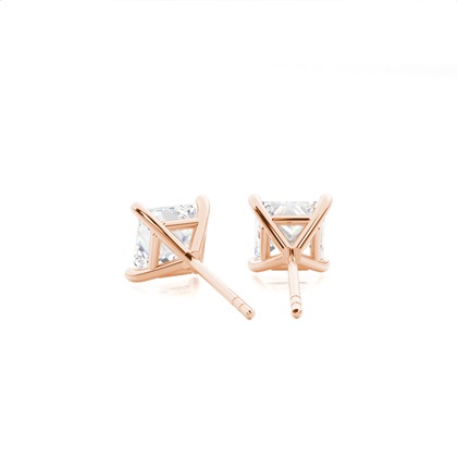 Princess Cut Diamond Earrings 