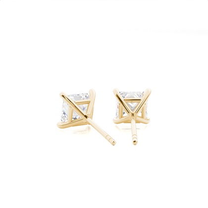 Princess Cut Diamond Earrings 