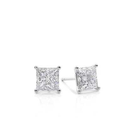 Silver Diamond Earrings