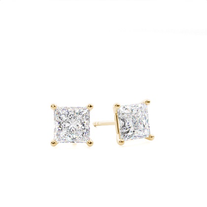 Princess Cut Diamond Earrings 