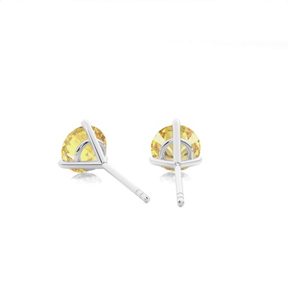 Gelber Diamant Ohrstecker