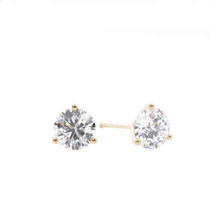 Yellow Gold Diamond Earrings
