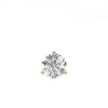 Yellow Gold Mens Diamond Studs Diamond Earrings