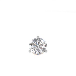 3-Krappen-Fassung, runder Diamant-Herren-Einzelohrring