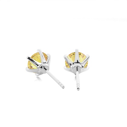 Gelber Diamant Ohrstecker