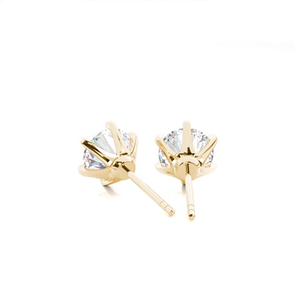 Yellow Gold Diamond Earrings