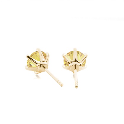 Gelber Diamant Ohrstecker