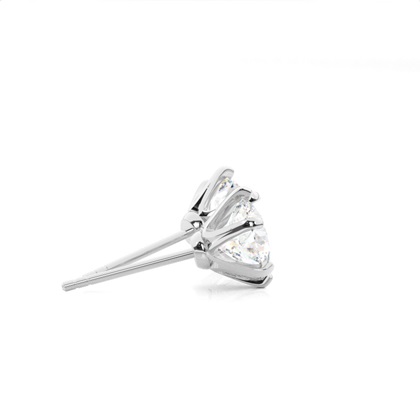 White Gold Round Diamond Stud Earrings