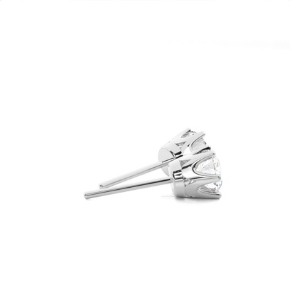 White Gold Round Diamond Stud Earrings
