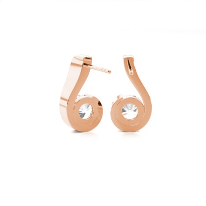 Boucle d’oreille or rose Ddiamant