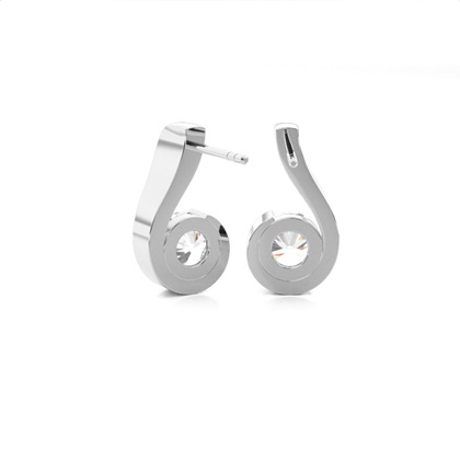 Diamant Designer Ohrringe in einer Halbzargenfassung