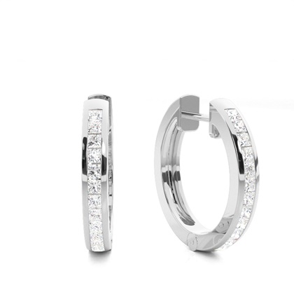 Silver Diamond Earrings