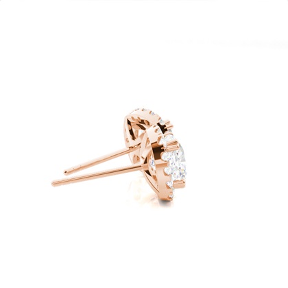 Halo-Ohrringe in Krappenfassung