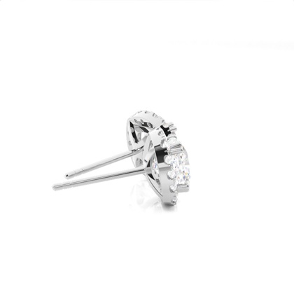 Halo-Ohrringe in Krappenfassung