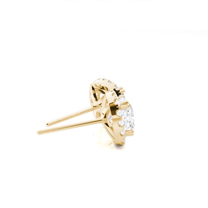 Halo-Ohrringe in Krappenfassung