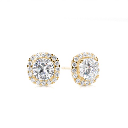 Cushion Cut Diamond Earrings