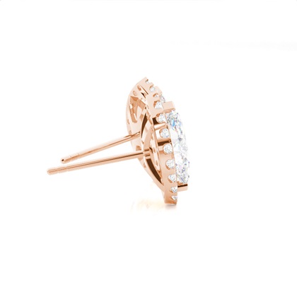 Halo-Ohrringe in Krappenfassung