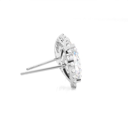 Halo-Ohrringe in Krappenfassung