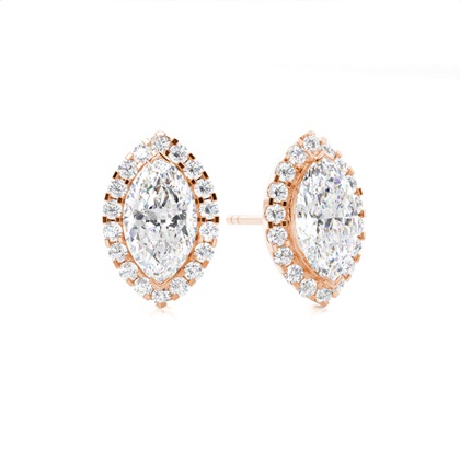 Marquise Cut Diamond Earrings 