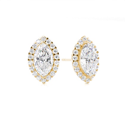 Marquise Cut Diamond Earrings 