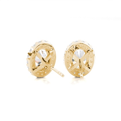 Yellow Gold Diamond Earrings