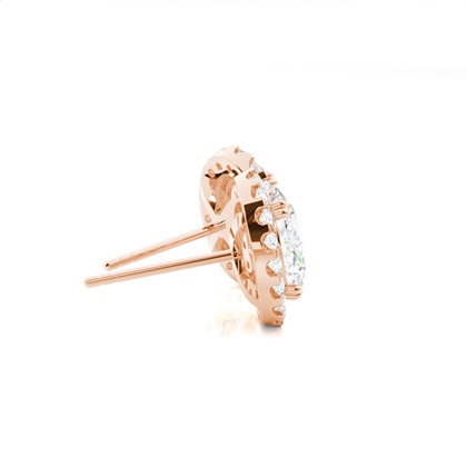 Halo-Ohrringe in Krappenfassung