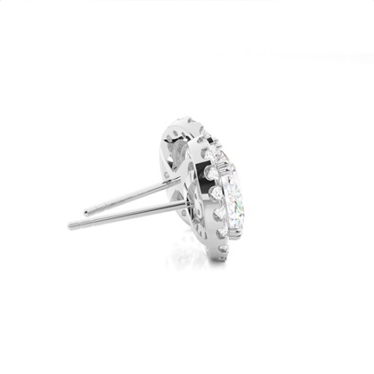 Halo-Ohrringe in Krappenfassung