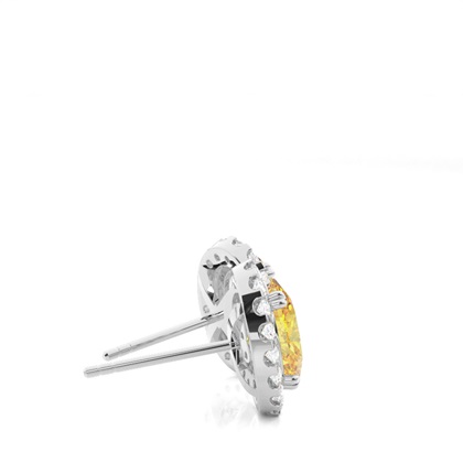 Gelber Diamanten Ohrstecker