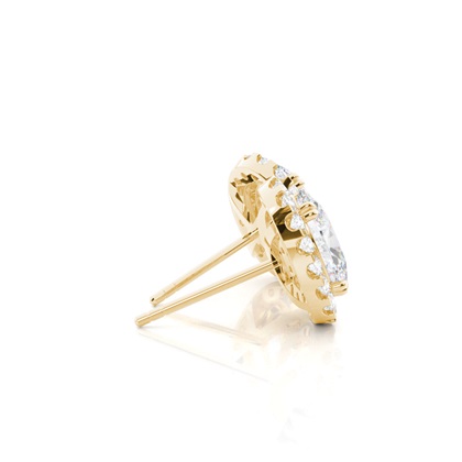 Yellow Gold Moissanite Earrings