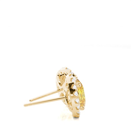 Gelber Diamanten Ohrstecker