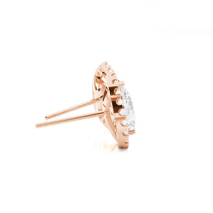 Halo-Ohrringe in Krappenfassung