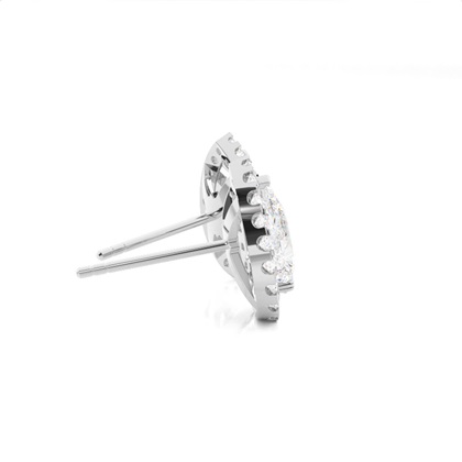 Halo-Ohrringe in Krappenfassung