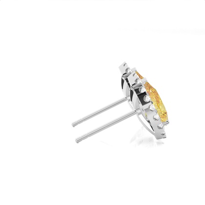 Gelber Diamanten Ohrstecker