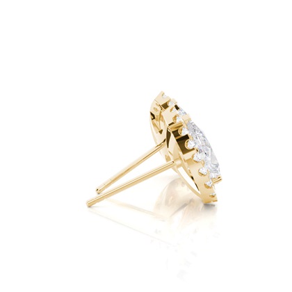 Yellow Gold Moissanite Earrings