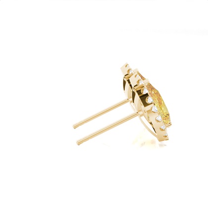 Gelber Diamanten Ohrstecker