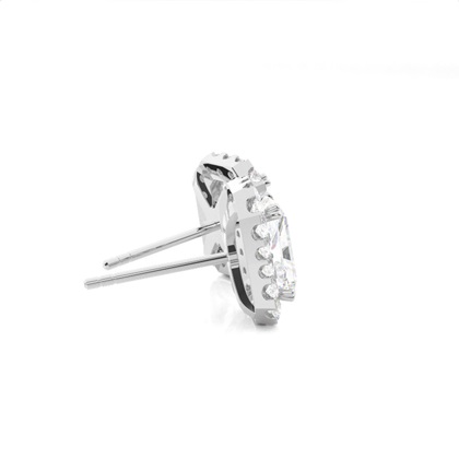 Halo-Ohrringe in Krappenfassung