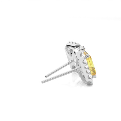 Gelber Diamanten Ohrstecker