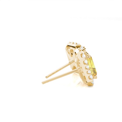 Gelber Diamanten Ohrstecker