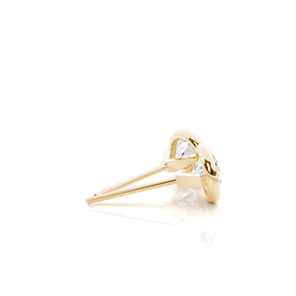 Yellow Gold Moissanite Earrings