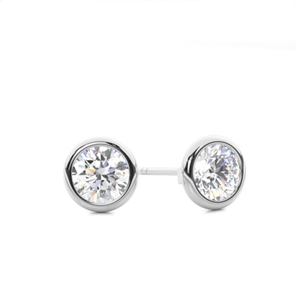 White Gold Stud Diamond Earrings