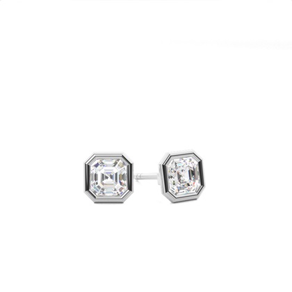 Asscher Cut Diamond Earring