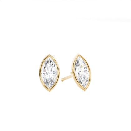 Yellow Gold Diamond Earrings