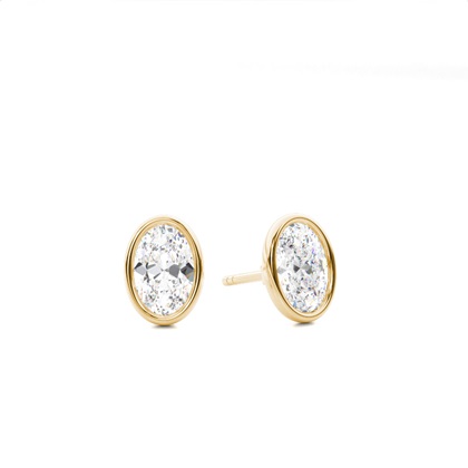 Oval Diamond Earrings