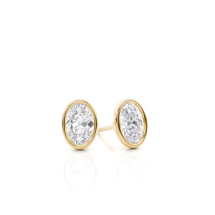 Oval Moissanite Diamond Earrings 
