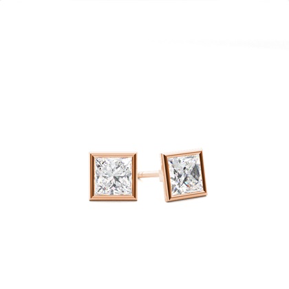 Princess Cut Diamond Earrings 