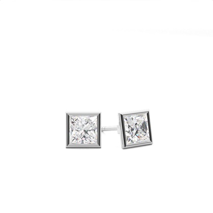 Princess Cut Diamond Earrings 