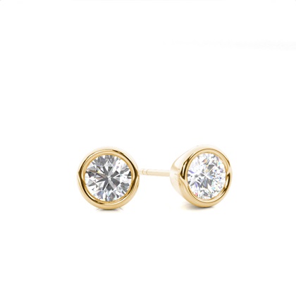 Yellow Gold Women's Diamond Earrings Diamond