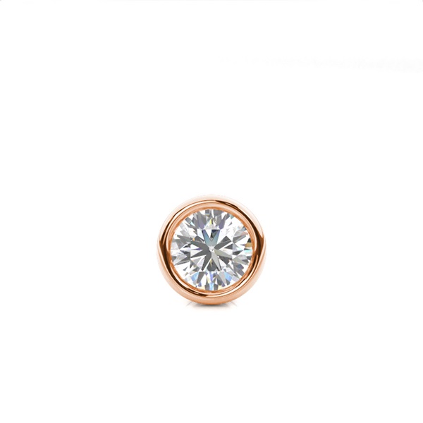Full Bezel Setting Diamond Men's Single Earring